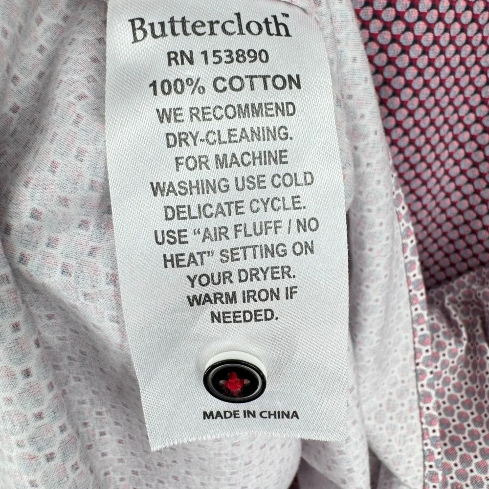 Buttercloth Men's Short‎ Sleeve Button Down Shirt Geometric Print